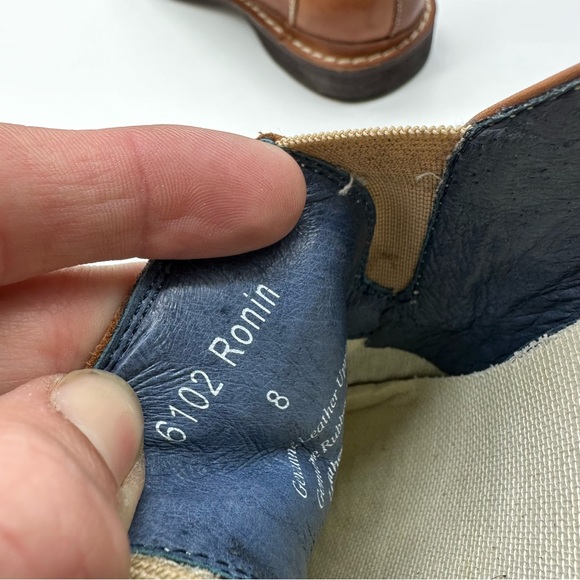 Gordon Rush Ronin Mens 8 Loafers Leather Slip On Dress Shoes Casual Square Toe - Picture 12 of 12